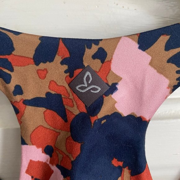 Prana Locano Bra Tank Top Swim Top Pink Floral S - Picture 5 of 9